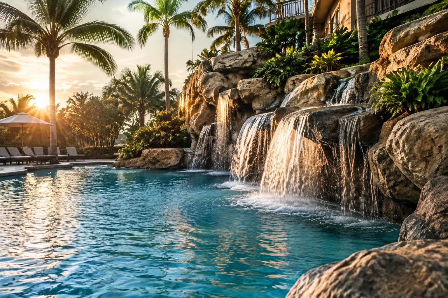 The Cascade, an illustrative luxury pool design